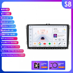 Hizpo Carplay 4G 9 colių 2Din Android 13 Automobilinis multimedijos grotuvas Volkswagen Skoda Octavia Golf 5 6 Touran Passat Polo Jetta I&scaron;manusis Autoradio S8 8Core 8G 128G