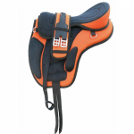 Sintetinis Freemax universalus balnas be medinio karkaso, žirgo balnas, anglų jojimo juodas balnas, galimas visų dydžių 12 Inch oranžinė