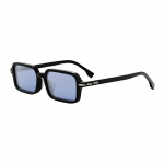 Fendi Logotipo Acetatiniai Kvadratiniai Saulės Akiniai Unisex Akiniai Juodi FE40174F_01X 54,Black