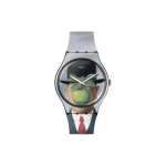 Swatch Kvarcinis mechanizmas Ren&eacute; Magritte Žmogaus sūnus Teminis laikrodis 41mm Gėlėtas ciferblatas Plastikinis korpusas Silikoninė apyrankė Unisex laikrodžiai SUOZ350 Multicolor