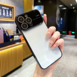 Prabangus galvaninis telefono dėklas su dideliu langu, tinkamas iPhone 15 Pro 15 Plus 15 14 13 12 11 Pro Max Plus minimalistiniam TPU silikoniniam dėklui For iPhone 7 Plus juoda