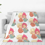 Kiribaku Creative Design Lengva plona mink&scaron;ta flanelinė antklodė Bnha Boku No Hero Academia Mha Bakugou Katsuki Kirishima Ejirio 75x100cm (30x40inch)