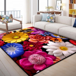 3D kilimas svetainei Spalvingas akmenimis spausdintas kempinės kilimėlis miegamojo virtuvės kilimėliui, neslystantis vonios kambarys 200x300cm