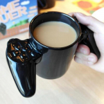 Creative Coffee Cup Black Game Cup Keraminis vandens puodelis Puodelis Arbatos puodelis Kavos puodelis Standred-type juoda