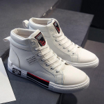 Little White Shoes Vyri&scaron;ki batai Nauji sportiniai auk&scaron;takulniai laisvalaikio universalūs paauk&scaron;tinti vyri&scaron;ki madingi lentos batai 39 balta