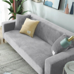 Aksominiai elastiniai sofos užvalkalai 1/2/3/4 sėdynės Tvirtas sofos užvalkalas L formos sofos užvalkalas, apsauginis suolo užvalkalas 1 SEAT (90-140CM)