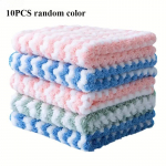 10/5/1 vnt virtuvės valymo skudurėlis Coral Fleece indų plovimo &scaron;luostė Super sugeriantis &scaron;veitimo padas sausai ir &scaron;lapiai virtuvės rank&scaron;luosčiai 10PCS
