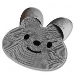 Bunny Shape pėdų &scaron;veitimo kilimėlis Mink&scaron;ti silikoniniai &scaron;ereliai, &scaron;veičiantys skaudančias pėdas, raminantys negyvą odą, neslystantys siurbimo puodelis vonios kambario pėdų masažuoklis pilka