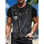 Netikros liemenės Striukės ra&scaron;tas Spausdinti mar&scaron;kinėliai vyrams 3D Naujovė Vasaros Hip Hop Trend Top Fashion Oversized Cool Street Vyri&scaron;ki drabužiai S