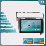 Hizpo Hizpo 10.1 Carplay 4G 2 Din Android 13 Automobilio radijas Volkswagen Golf 7 2013 - 2017 Juodos pilkos spalvos Vaizdo grotuvas GPS DSP I&scaron;manusis Autoradio RDS P1 G 4Core 1G 32G AI