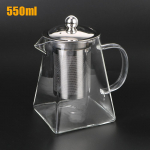 Namų apyvokos arbatos indai skaidraus virdulio arbatos užpilu stiklinis arbatinukas kar&scaron;čiui atsparus 550/750/950ml su nerūdijančio plieno infuziniu