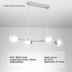 Modernus minimalistinis valgomasis miegamasis pagrindinis miegamasis kūrybingas asmenybės sietynas 8 headlamps