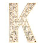 Grande lettre en bois - K - Bois - Ajour&eacute; - A d&eacute;corer - 24 cm - Loisirs cr&eacute;atifs