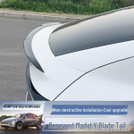 Suderinamas galinis spoileris 2025 m. Tesla Model Y High-Performance originalus a&scaron;menų modifikavimas Glossy Carbon Blade Rear Wing