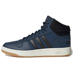 Adidas Hoops 2.0 Mid Crew Tamsiai mėlyni su guminiu padu Vyri&scaron;ki kedai Mėlyni Core-Black GZ7939 41⅓