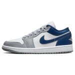 Air Jordan 1 Low French Blue Moteri&scaron;ki sportbačiai Pilki Stealth Balti DC0774-042 40.5