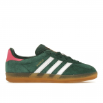 adidas Gazelle Indoor Collegiate Green Pink Moteri&scaron;ki sportbačiai Avalynė-White Lucid-Pink IG5929 36