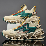 Vyri&scaron;ki sportiniai bateliai bėgimo sportui smūgius sugeriantys storapadžiai paauk&scaron;tinti batai Blade sportbačiai vasariniai &scaron;viečiantys batai sportbačiai 46 juoda