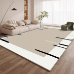 Modernus geometrinis kilimas svetainei Madingas paprastas stilius Dekoracija Mink&scaron;ti dideli kilimai Miegamojo lovos &scaron;onui Neslystantys plaunami grindų kilimėliai 80*120cm