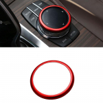 Aluminio lydinio automobilio centrinės konsolės žiedas dekoratyvinis multimedijos rankenėlės lipdukas apdaila interjero aksesuarai BMW 5 serijos G30 X3 mėlyna