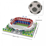Žinomas Pastatytas Madrido Futbolo Stadiono su Futbolo Kamuoliuku Mikro Kaladėlių Statybos Žaislai Patirkite Futbolo Gyvumo Džiaugsmą Geros Dekoro Dovanos In bag