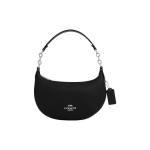 Coach Payton 21 Classic Monogram Užtrauktuko užsegimas Dirbtinės odos Pusmėnulio formos krep&scaron;ys Moteri&scaron;kos rankinės Juoda CN011-SVDTV Basic Set (Bag+Dust Bag)