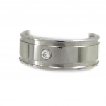 Bague Tungstene 'High Tech' Gris M&eacute;tal