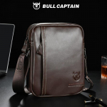 BULLCAPTAIN Vyri&scaron;kas Crossbody Krep&scaron;ys Vyri&scaron;kas Pečių Krep&scaron;iai Užtrauktukai Rankinės Didelės talpos Natūralios Odinis Krep&scaron;ys Vyri&scaron;kiems Pasiuntinių krep&scaron;iams ruda