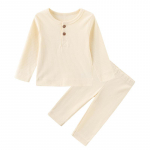 Kiddiezoom New Baby Boys Mergaičių drabužių rinkiniai kūdikiams 100% medvilnė Mink&scaron;ta ir maloni odai vienspalvių rankovių drabužių rinkiniai pavasario rudens mažyliui 66(3-6M)
