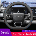 Rankomis siūta odinė automobilio vairo apdangalas Chery OMODA 5 C5 FX priedams -2023 Interjero apsauga A