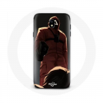 Coque pour Samsung Galaxy J5 2017 Squid Game Soldat Rouge avec Masque Triangle