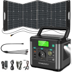 Elektrinės 300W elektros generatorius(Didžiausia galia 600W) SWAREY S160 222 Wh saulės generatoriaus maitinimo bloko įkroviklis su 200 W saulės kolektoriumi