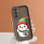 Mink&scaron;tas silikoninis kvadratinių kopėčių spausdinimo ra&scaron;tų telefono korpusas, pilnas dangtis, fotoaparatas, atsparus smūgiams, guminis dėklas, skirtas Samsung Samsung A05 ruda