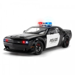 Nauja 1:24 Policijos Automobilis Hellcat Modelis Žaislas Guminė Padanga Miniatiūrinis Garsas ir &Scaron;viesa Atitraukiamas &Scaron;viesos Muzikinis Transporto Priemonė Berniuko Kolekcija Papuo&scaron;alai Suaugusiųjų Dovana juoda