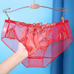 Kelnaitės moteri&scaron;kiems apatiniams Seksualūs nėriniai, kvėpuojantis mink&scaron;tas apatinis trikotažas Moteri&scaron;kos kelnaitės Kelnaitės Sexy Permatomos moteri&scaron;kos apatinės kelnės L raudona