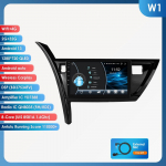 Hizpo Carplay 4G 10.1 colio I&scaron;maniosios automobilio sistemos Android automobilio radijas Toyota Corolla Auris 2013 - 2016 m. GPS Stereo I&scaron;manusis ekranas Bluetooth RDS W1 8Core 2G 32G