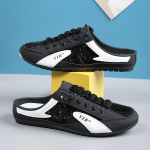 Madingos Trendy Pusbačiai Plok&scaron;čiapadžiai Laisvalaikio Batai Vyrams Klasikinės Vasarinės &Scaron;lepetės Vyri&scaron;ki Plok&scaron;čiapadžiai Lakoni&scaron;ki Vyri&scaron;ki Sportbačiai Įslystami Vyri&scaron;kos &Scaron;lepetės 39 juoda