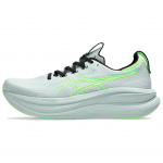 ASICS GEL-NIMBUS 28 Vyri&scaron;ki &Scaron;alto Samanų Ap&scaron;viestos Žalios Spalvos Neutralūs Bėgimo Bateliai 1011C127-400 EU&nbsp;40.5