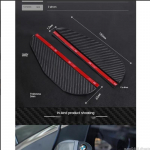 2vnt automobilio galinio vaizdo veidrodėlis anglies pluo&scaron;to antakių apsauga nuo lietaus automobilio galinio vaizdo veidrodėlis saulės skydelis nuo lietaus universalus antakių dangtelis 1set