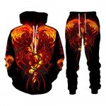 Phoenix Tattoo 3D Visur marginti gobtuvu kostiumai Vyri&scaron;ki sportiniai kostiumai ilgomis rankovėmis megztiniai megztiniai Vyri&scaron;ki gatvės drabužių rinkiniai XL