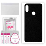 apgo Protective Skin Sticker for the back compatible with Kruger&Matz Live 7, Wrap Film, Foil, Vinyl - Pattern Matte Black