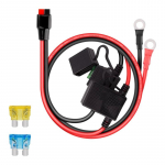 Dvigubas teigiamas / neigiamas ATC stiliaus saugiklių laikiklis 10AWG viela su žiediniais gnybtais ir 45A jungtimis transporto priemonėms 2 pėdų / 60 cm