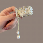 Kutas Pearl Hair Claws Gėlės Moteri&scaron;kos Barrettes plaukų segtukas