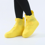 Vandeniui atsparus silikoninis batų užvalkalas Auk&scaron;tos vir&scaron;ūnės lietaus batų užvalkalas Neslystantis batų apsaugas lauke daugkartinio naudojimo pastorinta avalynė L(37-39) pilka