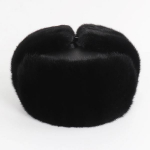 Naujos žieminės vyri&scaron;kos tikros audinės kailio bombone&scaron;io kepurės, vyri&scaron;kos itin &scaron;iltos, 100 % natūralaus audinės kailio kepurė Prabangus vyras, tikros avikailio odinis kepuraitė 56cm-57cm juoda