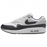 Nike Air Max 1 Essential Balti Pure Platinum Juodi Vyri&scaron;ki Sportbačiai FZ5808-102 38.5