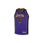 Nike Lakers James 6 raidžių spausdinimo kvėpuojanti laisva krep&scaron;inio apranga Vaikams mar&scaron;kinėliai Violetinė 3Y2B7BXJP-LAK06 XL