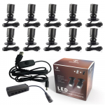10 &scaron;viesų pritemdomos USB LED spintelės &scaron;viesos 5V mini prožektoriai vitrinai lentynai prekystaliui vyno spintai garažo ap&scaron;vietimui WARM WHITE