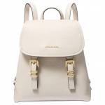 Michael Kors Quinn Metalinės detalės Odinė rankinė-kuprinė Mini Moteri&scaron;kos rankinės Kreminė 30T5GQNB0L-289 Milk White