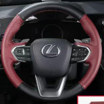 Lexus NX 250 NX260 NX350 NX350h NX450h+ 2022-2024 rankomis siūta Raudona Juoda natūrali Oda neslystanti Automobilio Vairo Dangtelis WU5